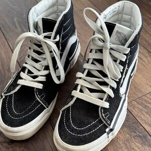 Vans Black and White High-Top Sneakers